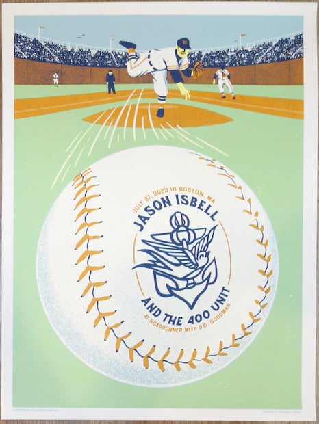 2023 Jason Isbell - Boston Silkscreen Concert Poster by Nate Puza