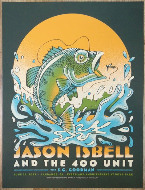 2023 Jason Isbell - LaGrange Silkscreen Concert Poster by Andy Bird