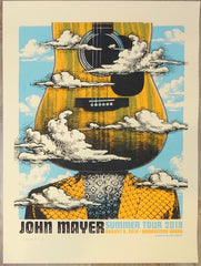 2019 John Mayer - Nashville Silkscreen Concert Poster by Andy Vastagh