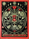 2025 Johnny Blue Skies - Rosemont Glow Silkscreen Concert Poster by Emek