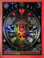 2025 Johnny Blue Skies - Rosemont Foil Silkscreen Concert Poster by Emek