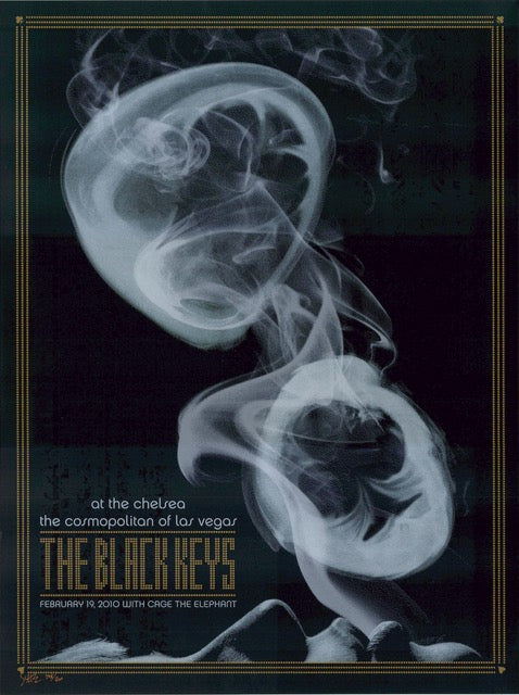 2011 The Black Keys - Las Vegas I Silkscreen Concert Poster by Todd Slater