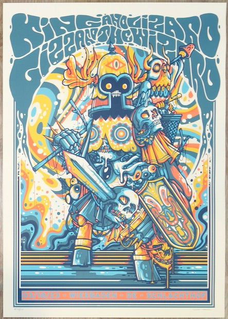 2023 King Gizzard - Wiesbaden Silkscreen Concert Poster by Drew Millward