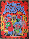 2023 King Gizzard - Red Rocks Red Silkscreen Concert Poster by Jason Galea