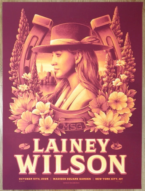 2025 Lainey Wilson - NYC Silkscreen Concert Poster by Twin Home Prints