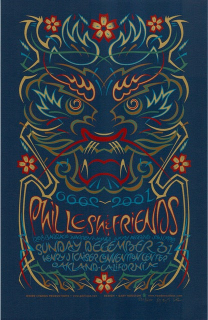 2000 Phil Lesh & Friends - Oakland NYE Concert Poster Gary Houston