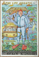 2015 "The Life Aquatic" - Silkscreen Movie Poster by David Welker/Fugscreens