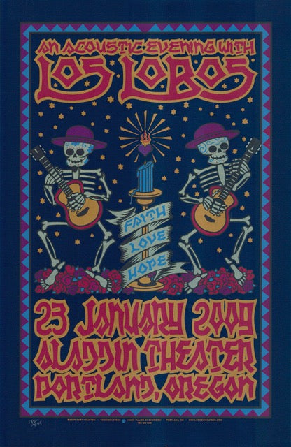 2009 Los Lobos - Portland Silkscreen Concert Poster by Gary Houston