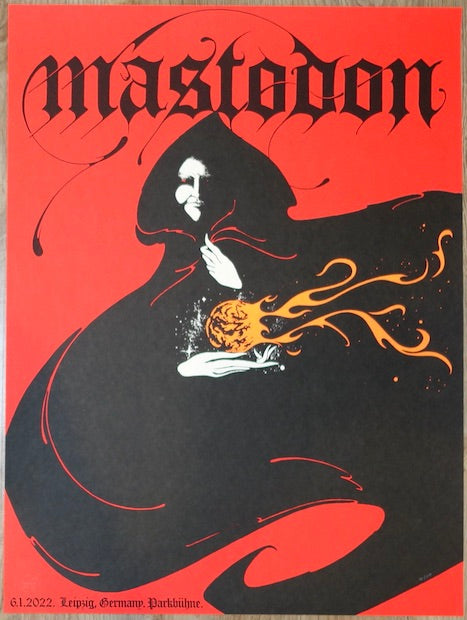 2022 Mastodon - Leipzig Silkscreen Concert Poster by Callum Rooney