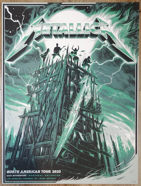 2023 Metallica - East Rutherford Silkscreen Concert Poster by James Bousema