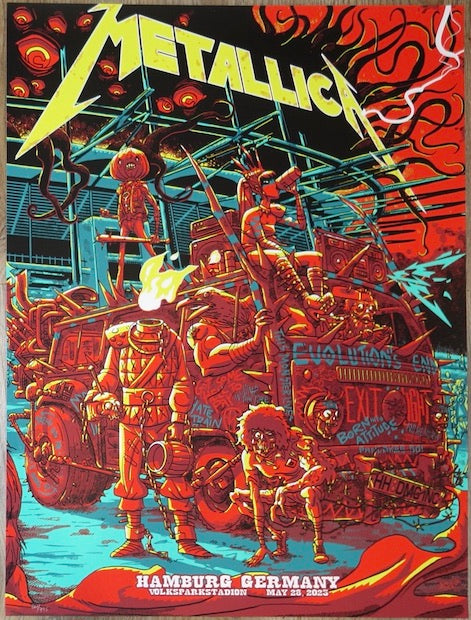 2023 Metallica - Hamburg II Silkscreen Concert Poster by Mick Cassidy