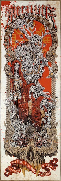 2024 Metallica - Helsinki I Silkscreen Concert Poster by Luke Martin