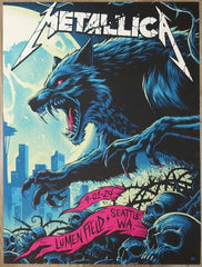 2024 Metallica - Seattle II Silkscreen Concert Poster by Brandon Heart