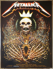 2025 Metallica - Charlotte Silkscreen Concert Poster by Miles Tsang