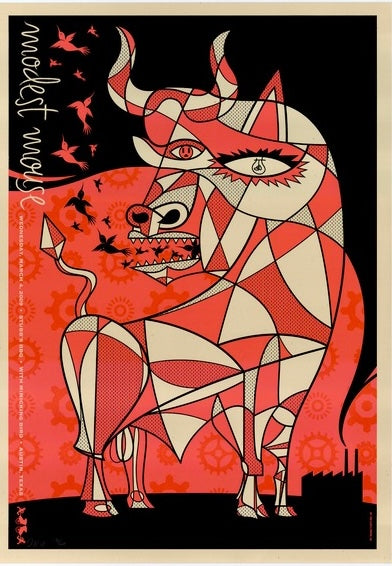 2009 Modest Mouse - Austin Silkscreen Concert Poster by Todd Slater