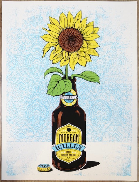 2022 Morgan Wallen - Hartford Silkscreen Concert Poster by Nate Duval