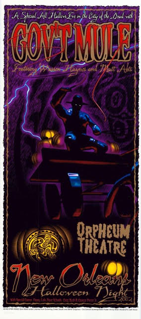 2002 Gov't Mule - New Orleans I Concert Poster by Woodruff/Wood