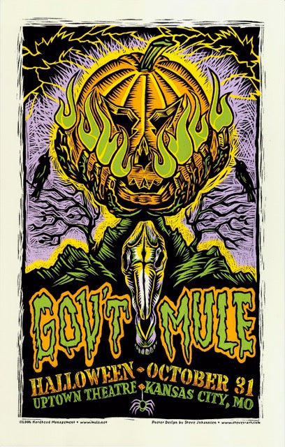 2006 Gov't Mule - Kansas City Silkscreen Concert Poster by Steve Johannsen