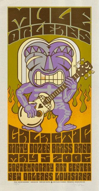 2006 Gov't Mule - New Orleans Silkscreen Concert Poster by Gary Houston