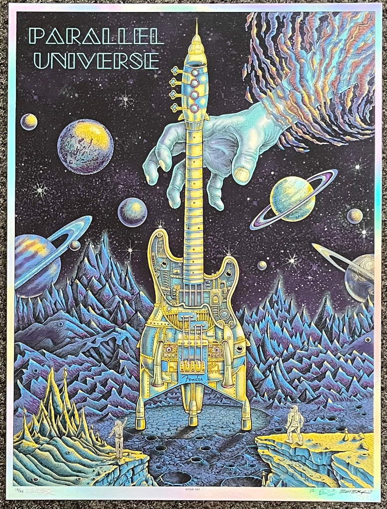 2019 Fender Telecaster PJ Bass - Parallel Universe Foil Variant Poster by Emek