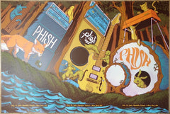 2014 Phish - NYC Uncut Silkscreen Concert Poster by James Flames