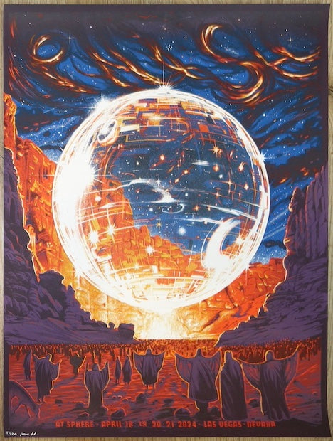 2024 Phish - Las Vegas Silkscreen Concert Poster by Paul Kreizenbeck