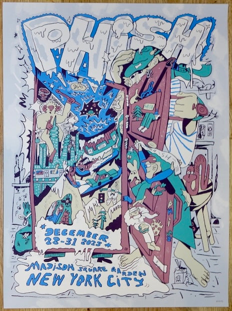 2025 Phish - NYC NYE Silkscreen Concert Poster by Darren Shaddick