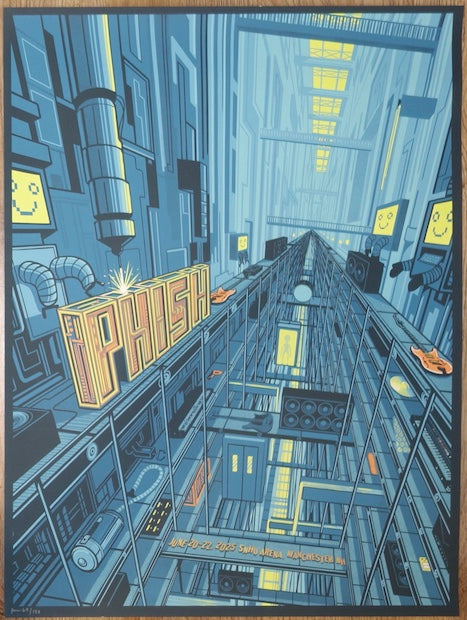 2025 Phish - Manchester Silkscreen Concert Poster by Paul Kreizenbeck