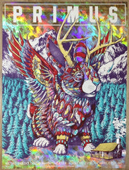 2018 Primus - Charlotte Foil Variant Concert Poster by Bioworkz