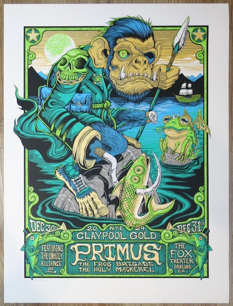 2024 Primus - Oakland NYE Silkscreen Concert Poster by Jim Mazza