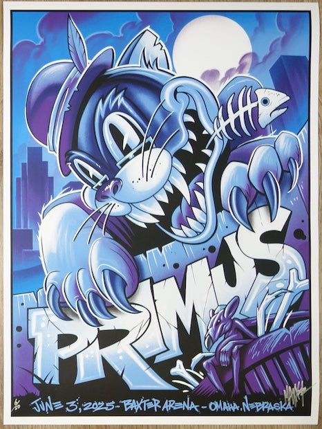 2025 Primus - Omaha Silkscreen Concert Poster by Maxx242