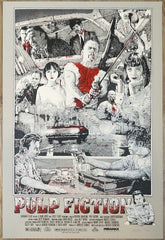 2014 "Pulp Fiction" - Natural White Variant Movie Poster by David Welker