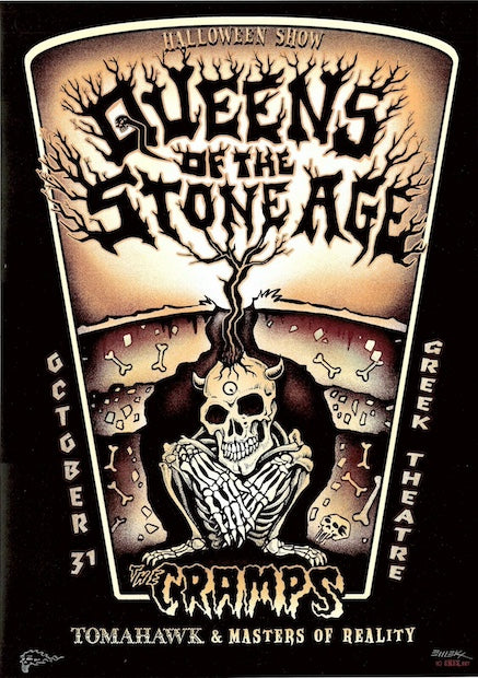 2003 Queens of the Stone Age - Los Angeles Silkscreen Concert Poster Emek