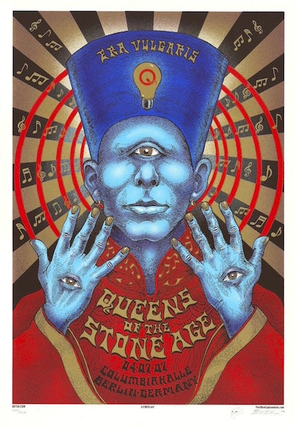 2007 Queens of the Stone Age - Berlin Silkscreen Concert Poster by Emek