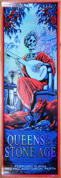 2024 Queens of the Stone Age - Perth Foil Variant Concert Poster by Blair Sayer