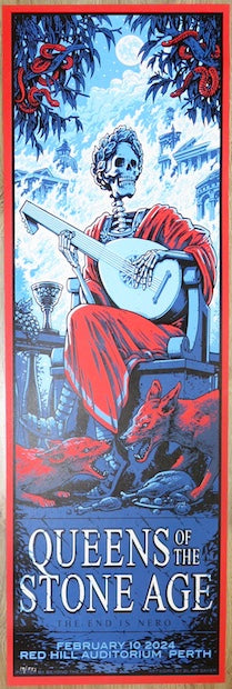 2024 Queens of the Stone Age - Perth Silkscreen Concert Poster by Blair Sayer