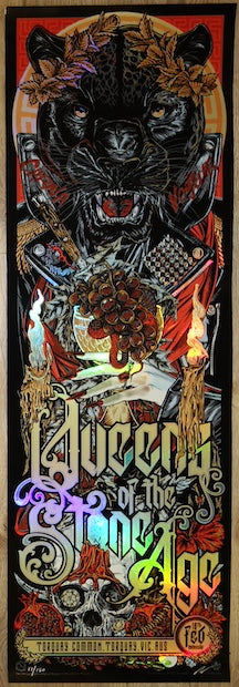 2024 Queens of the Stone Age - Torquay Foil Variant Concert Poster by Rhys Cooper