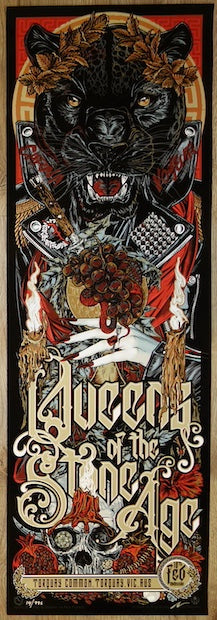 2024 Queens of the Stone Age - Torquay Silkscreen Concert Poster by Rhys Cooper