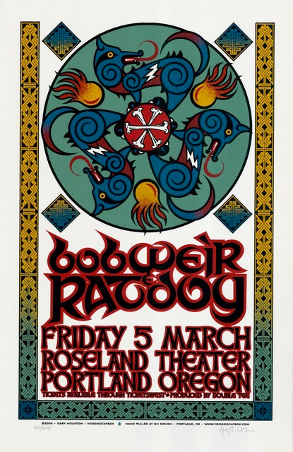 2004 Bob Weir & Ratdog - Portland Silkscreen Concert Poster by Gary Houston