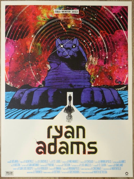 2022 Ryan Adams - Fall/Winter Tour Concert Poster by Ivan Minsloff
