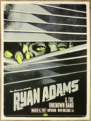 2017 Ryan Adams - New Orleans Silkscreen Concert Poster by Ivan Minsloff