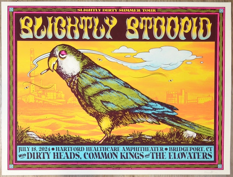2024 Slightly Stoopid - Bridgeport Silkscreen Concert Poster by Ivan Minsloff