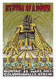 2002 System of a Down - Berlin Silkscreen Concert Poster by Emek