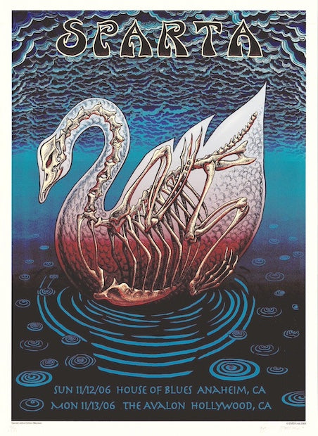 2006 Sparta - Anaheim/Hollywood Silkscreen Concert Poster by Emek