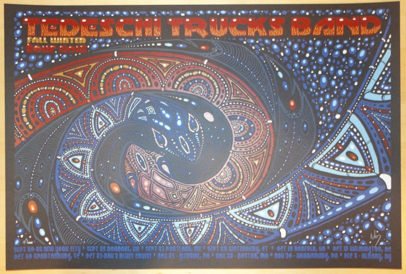 2012 Tedeschi Trucks Band - Fall Tour Silkscreen Concert Poster by Jeff Wood
