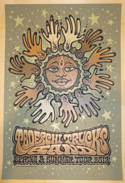 2012 Tedeschi Trucks Band - Spring/Summer Tour Silkscreen Concert Poster by Jeff Wood