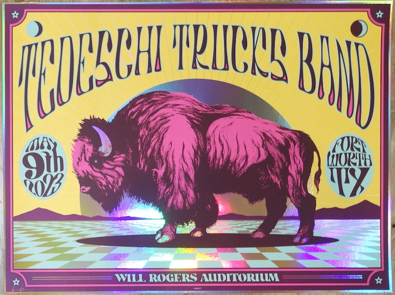 2023 Tedeschi Trucks Band - Ft. Worth Foil Variant Concert Poster by Ivan Minsloff