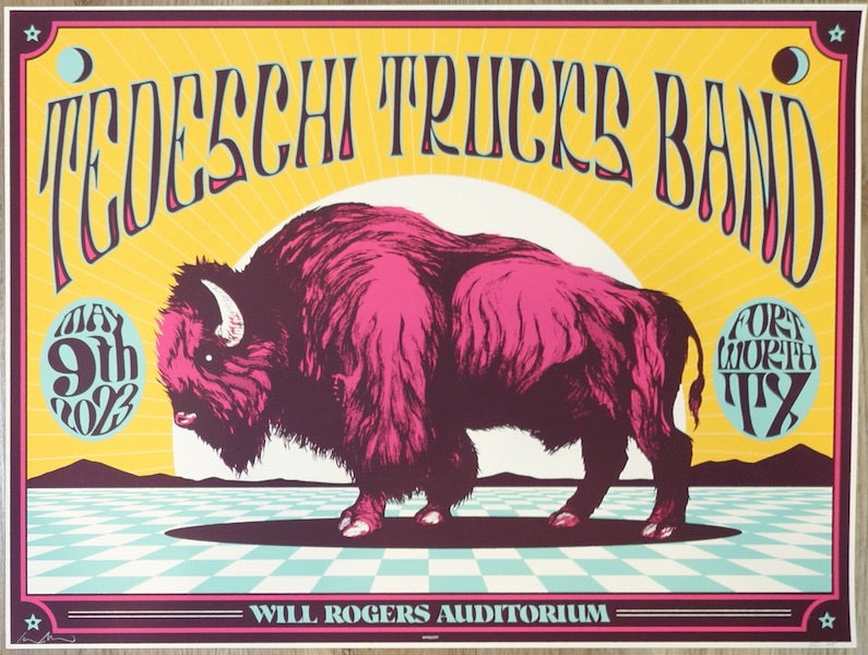 2023 Tedeschi Trucks Band - Ft. Worth Silkscreen Concert Poster by Ivan Minsloff