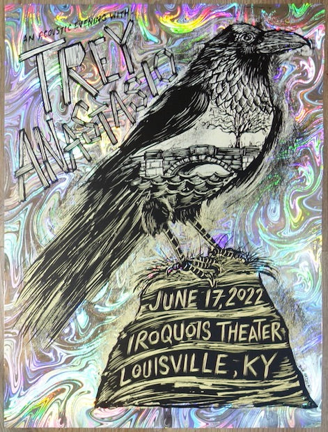 2022 Trey Anastasio - Louisville Foil Variant Concert Poster by Dan Grzeca