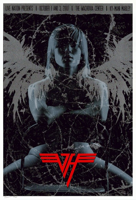 2007 Van Halen - Philadelphia Silkscreen Concert Poster by Todd Slater
